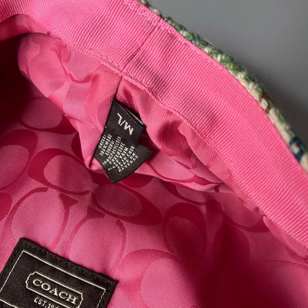 Coach Tattersall Wool Newsboy Hat - Picture 7 of 10